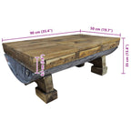 Salontafel 90X50X35 Cm Gemengd Gerecycled Hout Grijs