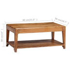 Salontafel 88X50X38 Cm Massief Hout