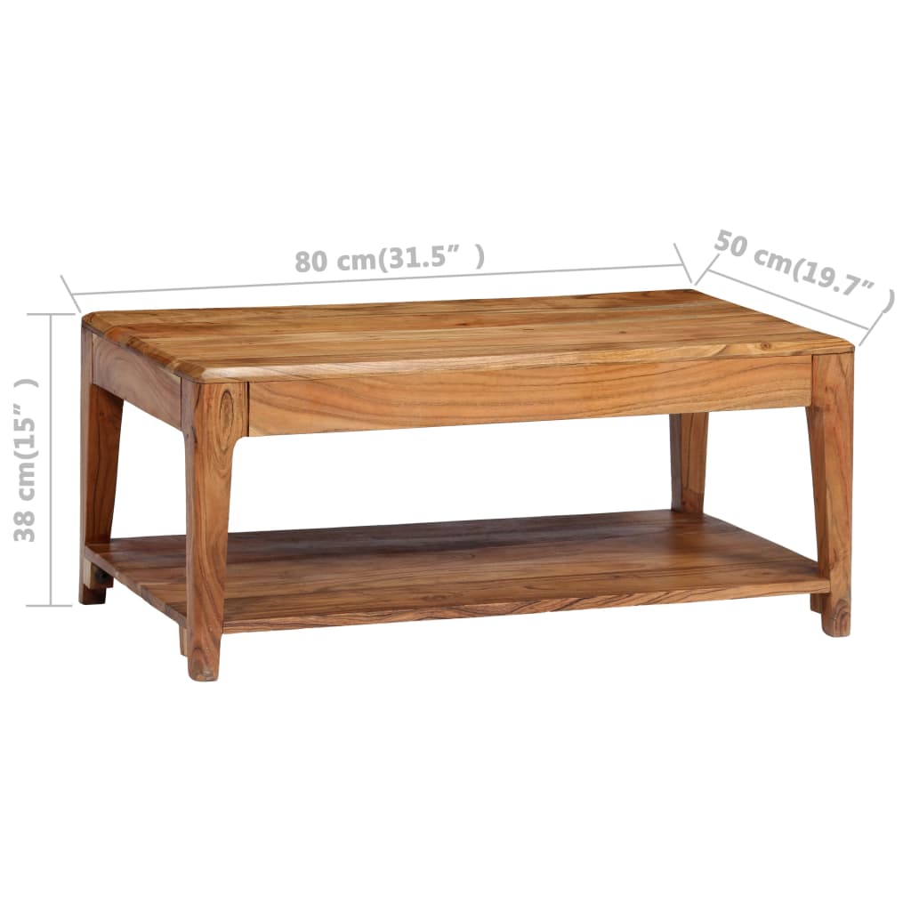 Salontafel 88X50X38 Cm Massief Hout