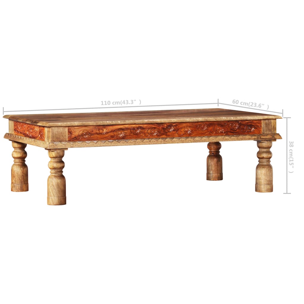 Salontafel 110X60X38 Cm Massief Mangohout En Acaciahout