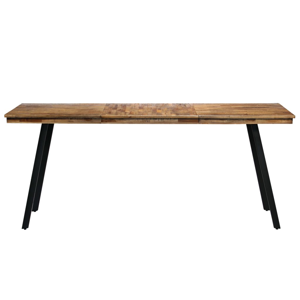 Eettafel 180X90X76 Cm Gerecycled Teakhout En Staal