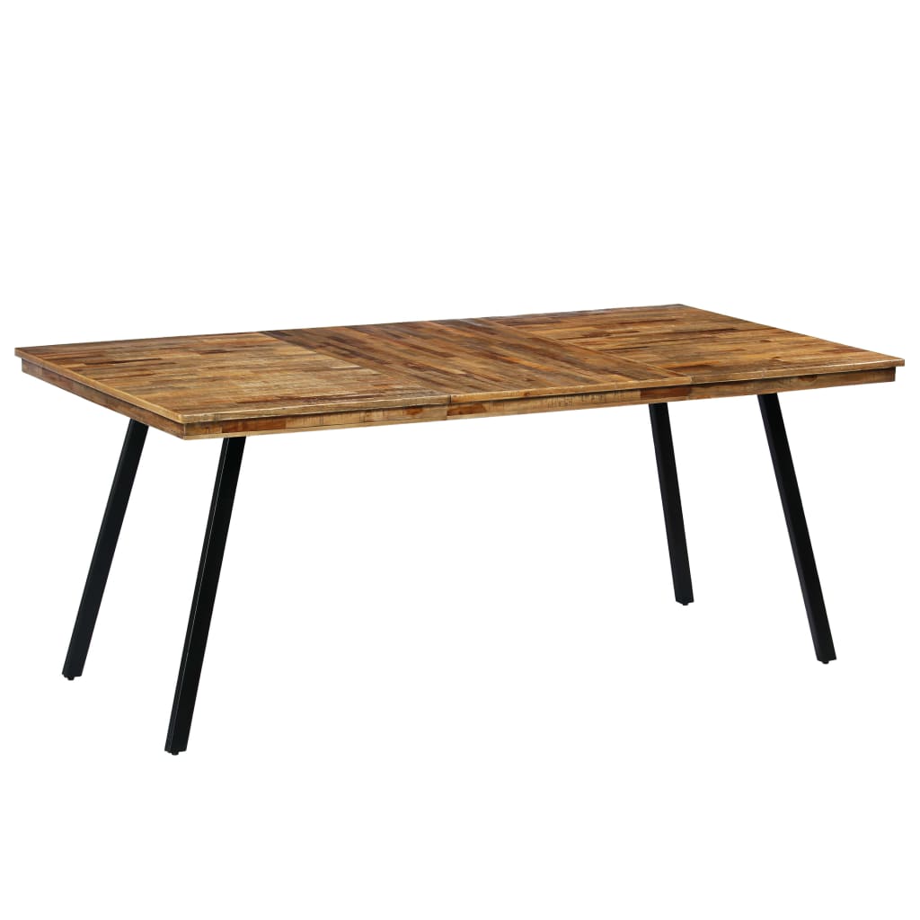 Eettafel 180X90X76 Cm Gerecycled Teakhout En Staal