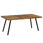 Eettafel 180X90X76 Cm Gerecycled Teakhout En Staal