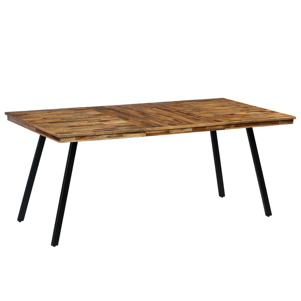 Eettafel 180X90X76 Cm Gerecycled Teakhout En Staal