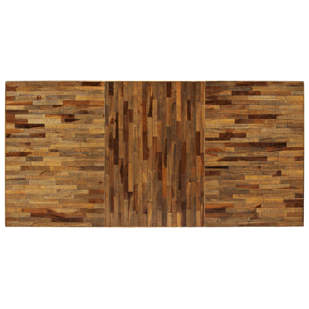 Eettafel 180X90X76 Cm Gerecycled Teakhout En Staal