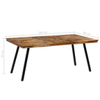 Eettafel 180X90X76 Cm Gerecycled Teakhout En Staal