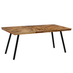 Eettafel 180X90X76 Cm Gerecycled Teakhout En Staal