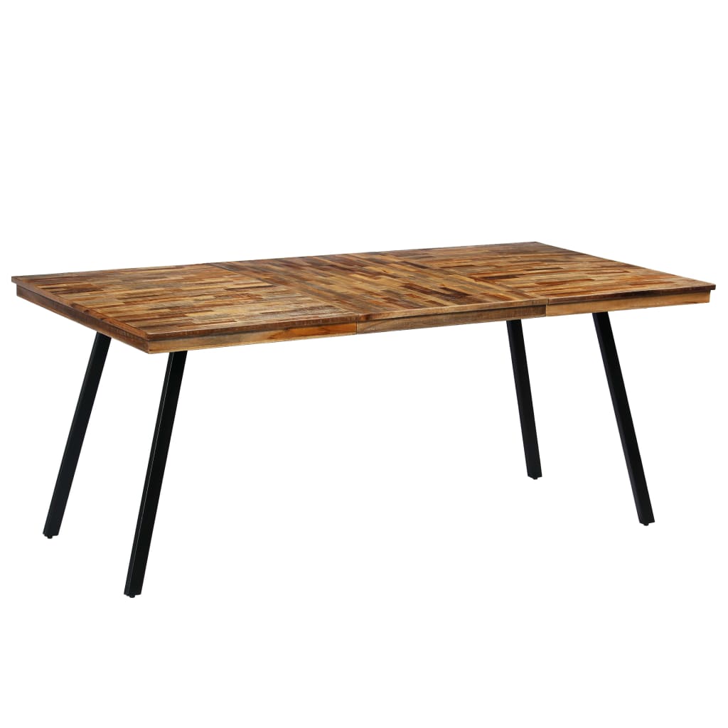 Eettafel 180X90X76 Cm Gerecycled Teakhout En Staal