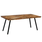 Eettafel 180X90X76 Cm Gerecycled Teakhout En Staal