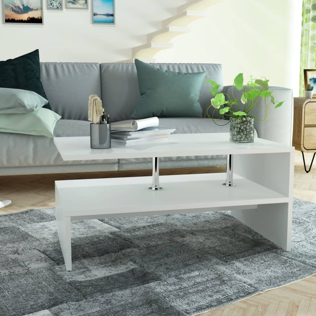 Salontafel 90X59X42 Cm Bewerkt Hout Kleurig