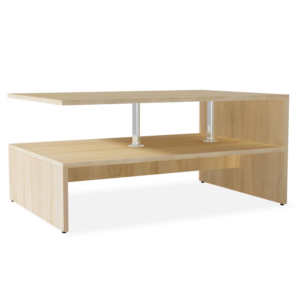 Salontafel 90X59X42 Cm Bewerkt Hout Kleurig
