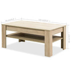 Salontafel 110X65X48 Cm Bewerkt Hout Kleur