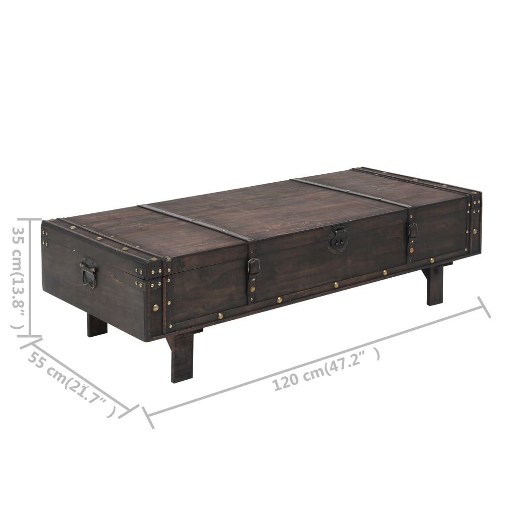 Salontafel Vintage Stijl 120X55X35 Cm Multiplex