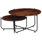 2-Delige Salontafelset 60X35 Cm Massief Acaciahout
