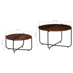 2-Delige Salontafelset 60X35 Cm Massief Acaciahout