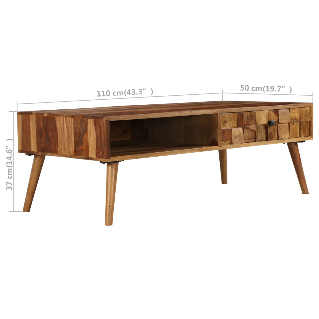 Salontafel 110X50X37 Cm Acaciahout Met Honing Afwerking
