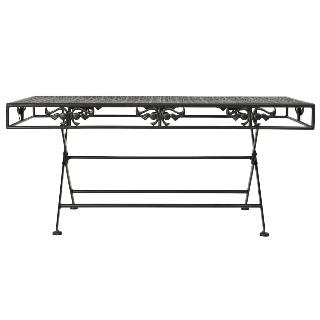 Salontafel Vintage Stijl Inklapbaar 100X50X45 Cm Metaal Zwart