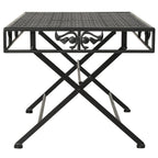 Salontafel Vintage Stijl Inklapbaar 100X50X45 Cm Metaal Zwart