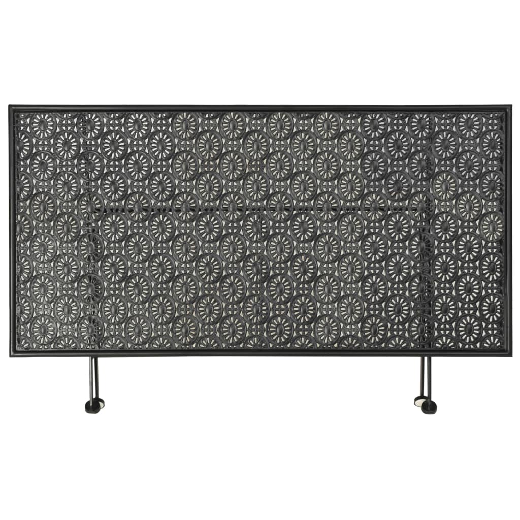 Salontafel Vintage Stijl Inklapbaar 100X50X45 Cm Metaal Zwart