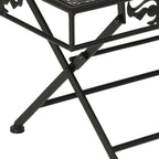 Salontafel Vintage Stijl Inklapbaar 100X50X45 Cm Metaal Zwart