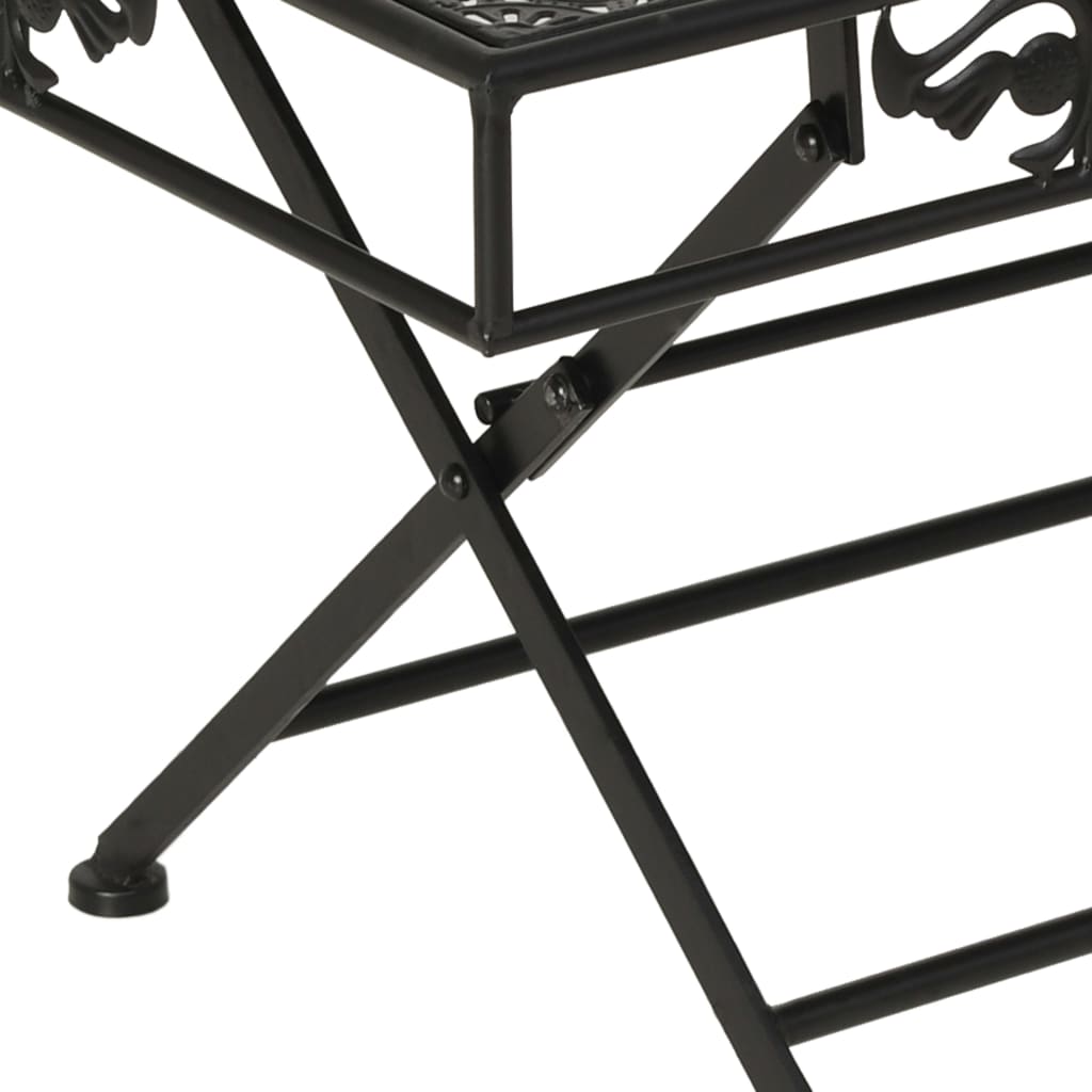Salontafel Vintage Stijl Inklapbaar 100X50X45 Cm Metaal Zwart