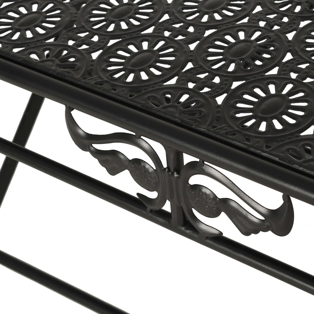 Salontafel Vintage Stijl Inklapbaar 100X50X45 Cm Metaal Zwart