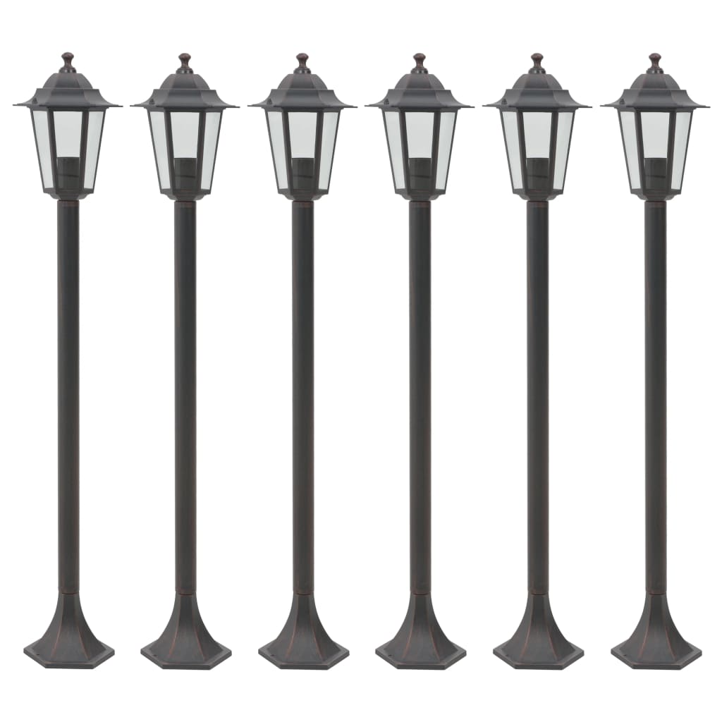 Paalverlichting Voor Tuin E27 110 Cm Aluminium 6 St