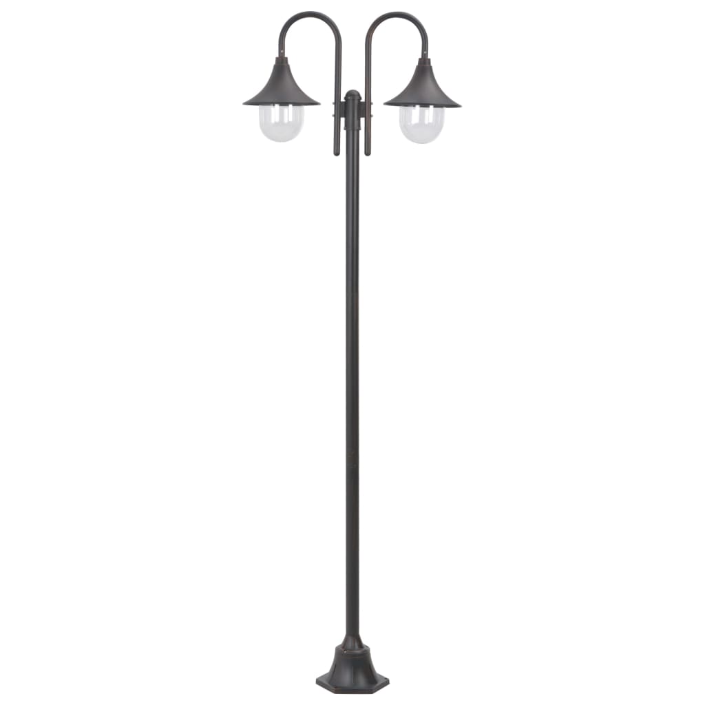 Paalverlichting Tuin E27 220 Cm Aluminium 2-Delig