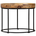 Salontafel 50X40 Cm Massief Mangohout En Staal