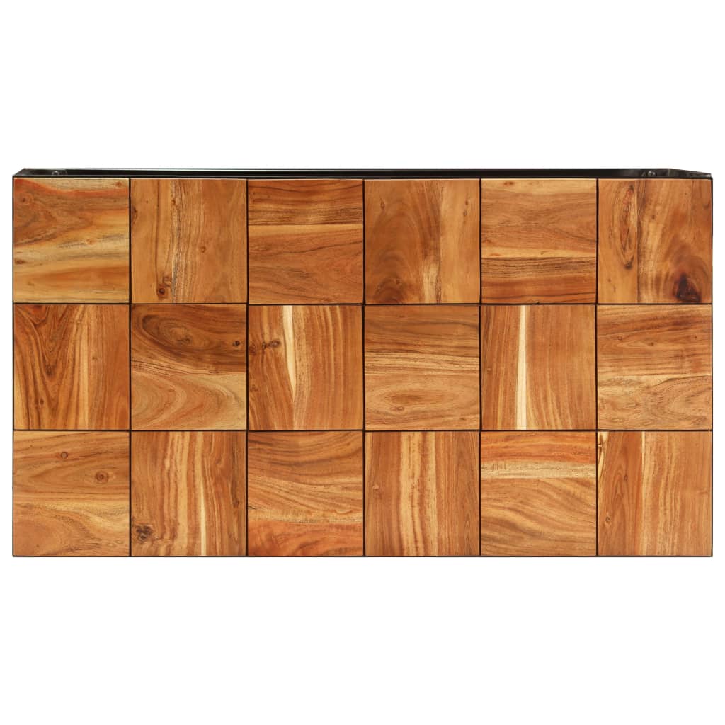 Salontafel 110X60X40 Cm Massief Acaciahout En Staal