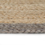 Vloerkleed Handgemaakt Met Grijze Rand Jute
