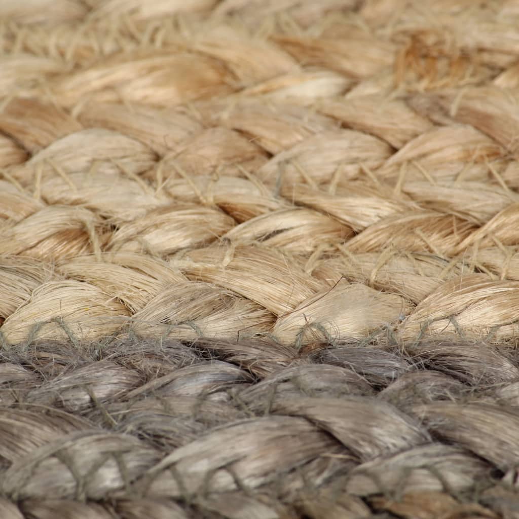 Vloerkleed Handgemaakt Met Grijze Rand Jute