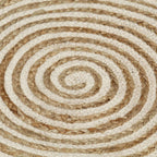 Vloerkleed Handgemaakt Met Spiraal Ontwerp Jute