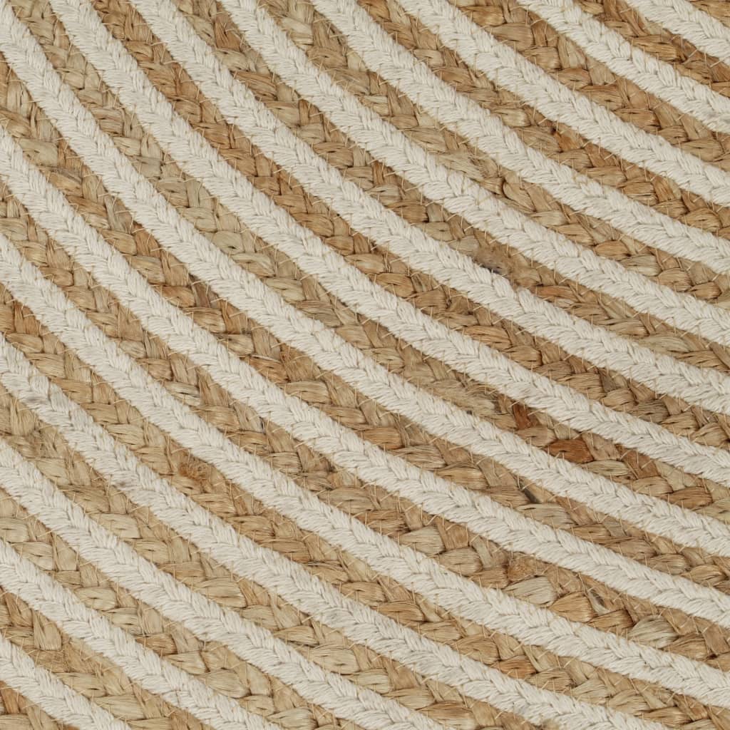 Vloerkleed Handgemaakt Met Spiraal Ontwerp Jute