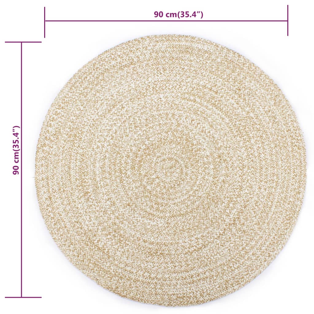 Vloerkleed Handgemaakt Jute En Naturel