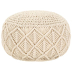Poef Macramé Handgemaakt 45X30 Cm Katoen
