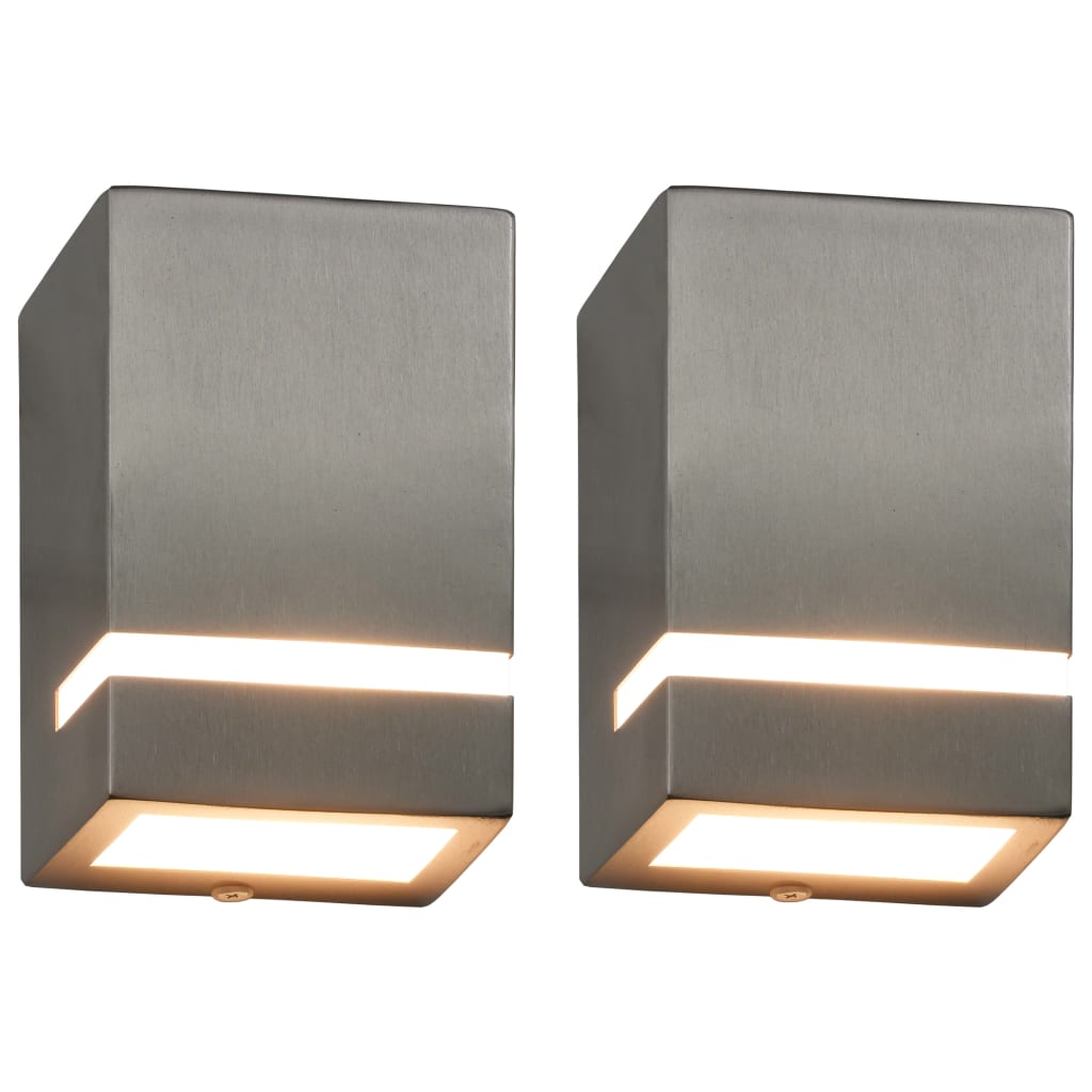 Buitenwandlamp Roestvrij Staal Kleurig Zilver