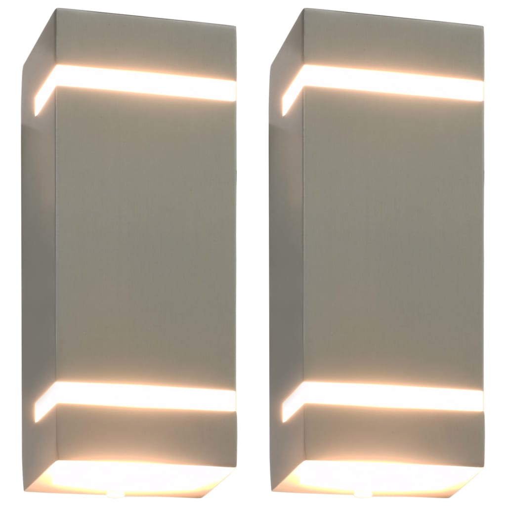 Buitenwandlamp Roestvrij Staal Kleurig Zilver