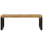 Salontafel 100X50X35 Cm Massief Mangohout En Staal
