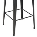 Bartafel 60X60X108 Cm Massief Grenenhout Staal Zwart