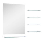 Wandspiegel Met 5 Schappen 50X60 Cm Zilverkleurig