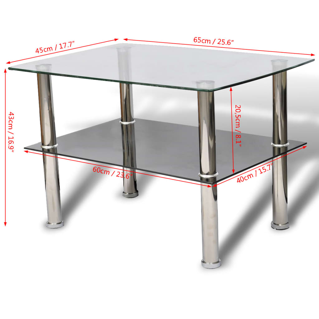 Salontafel Met 2 Lagen Glas