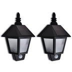 Wandlamp Solar Met Bewegingsensor 2 St Zwart
