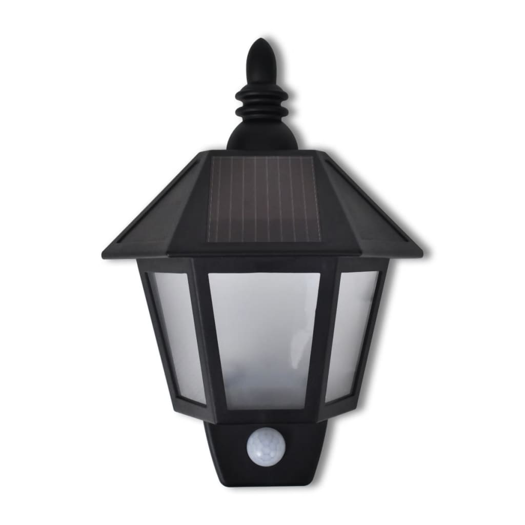 Wandlamp Solar Met Bewegingsensor 2 St Zwart