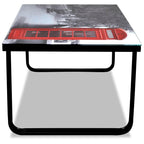 Salontafel Met Telefooncel-Print Glazen Tafelblad