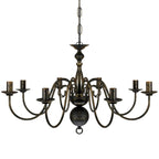 Kroonluchter Metaal 8 X E14 Lampen Zwart