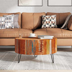 Salontafel Rond Massief Gerecycled Hout