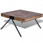 Salontafel Met V-Vormige Poten Gerecycled Teakhout