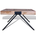 Salontafel Met V-Vormige Poten Gerecycled Teakhout