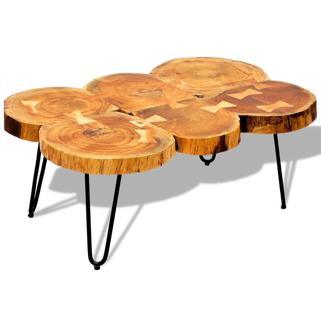 Salontafel 36 Cm 4 Boomstammen Massief Acaciahout